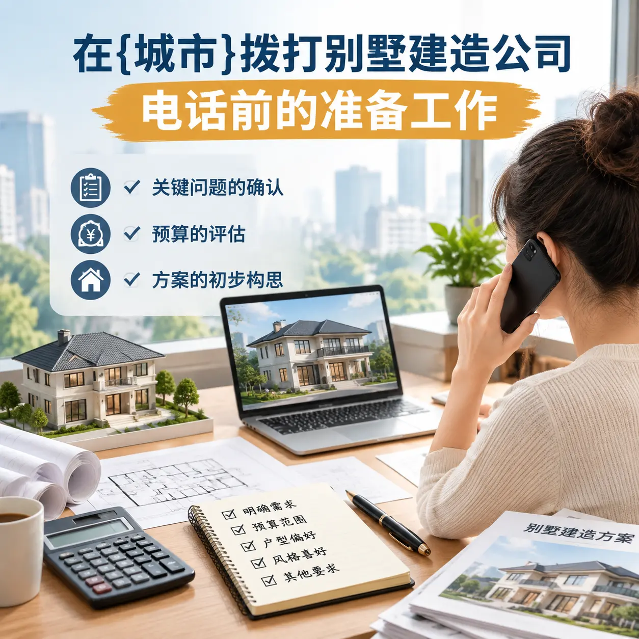 在麻江拨打别墅建造公司电话前的准备工作