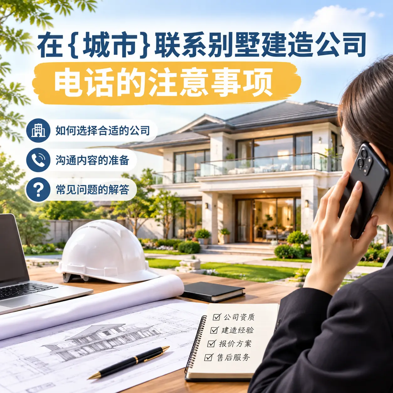 在麻江联系别墅建造公司电话的注意事项
