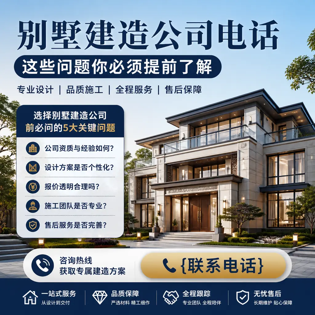 麻江别墅建造公司电话,这些问题你必须提前了解